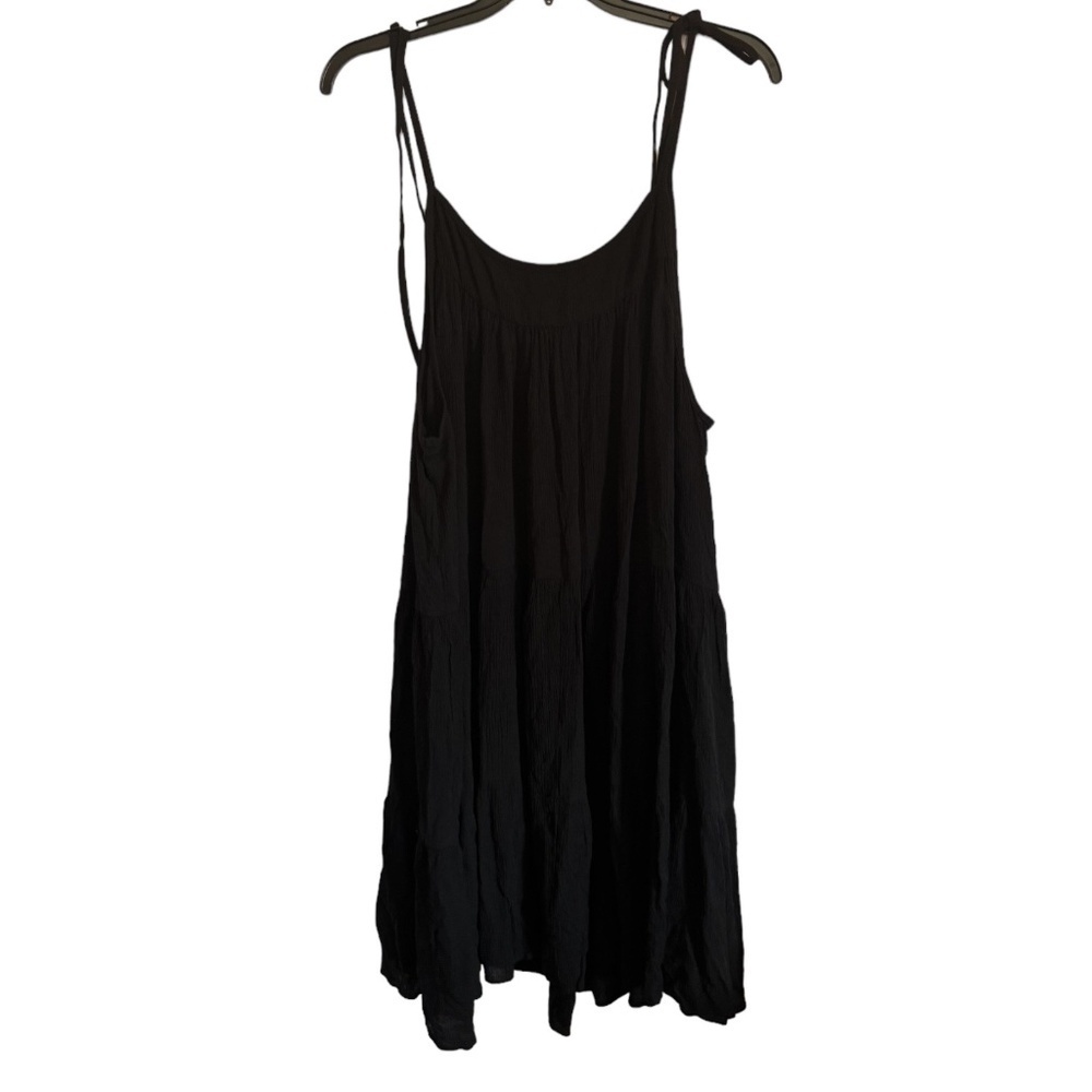 PENN Penningtons Womens Black Sundress Midi Spaghetti Strap Crepe Size 5X - Picture 8 of 9